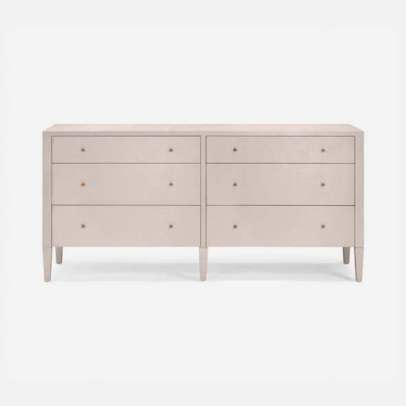 Conrad 72-Inch Dresser - French Gray Faux Raffia