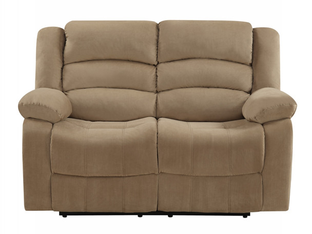 40" Contemporary Beige Fabric Loveseat