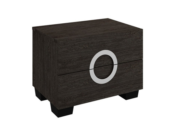 18" Refined Grey High Gloss Nightstand