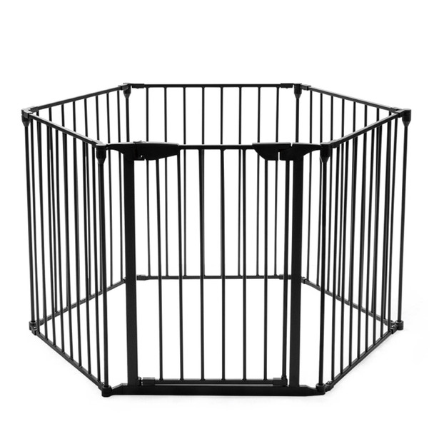 6 Panel Metal Gate Baby Pet Fence Safe Playpen Barrier