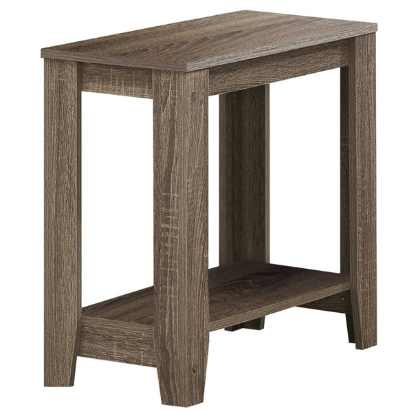 11.75" x 23.75" x 22" Dark Taupe, Particle Board, Laminate - Accent Table