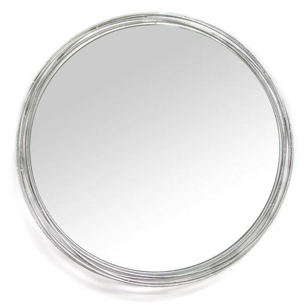 29.25" X 2.5" X 29.25" Silver Statement Wall Mirror