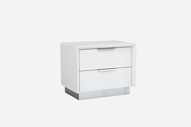 25" X 17" X 21" white Stainless Steel Nightstand