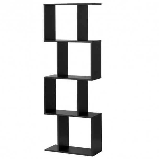 4-tier S-Shaped Bookcase