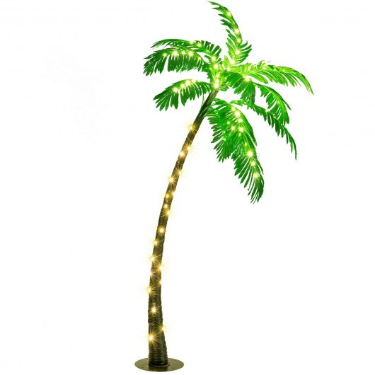 5 Ft Artificial Lighted Palm Tree with LED Lights