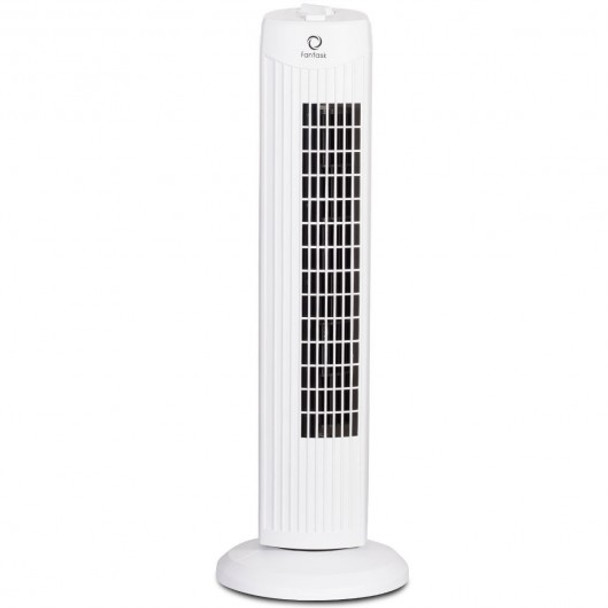 Fantask 35W 28" Quiet Bladeless Oscillating Tower Fan-White