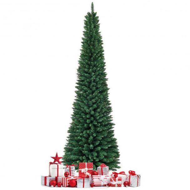 PVC Artificial Slim Pencil Christmas Tree-8'