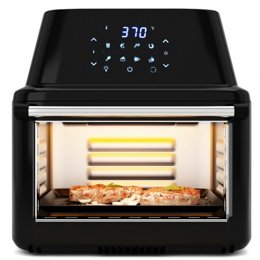 19 QT Multi-functional Air Fryer Oven 1800W Dehydrator Rotisserie-Black