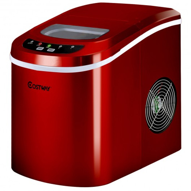 Mini Portable Compact Electric Ice Maker Machine-Red