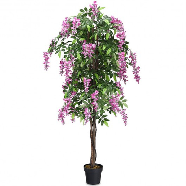 6-Feet Artificial Wistera Silk Indoor-Outdoor Tree