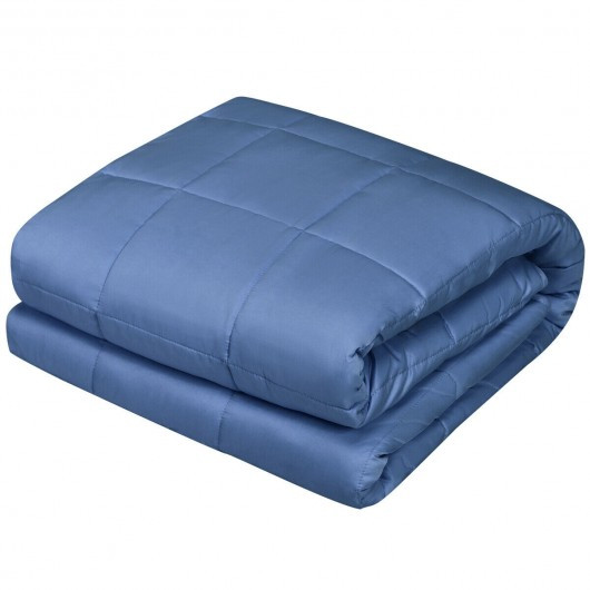 60"x80" 15lbs Premium Cooling Heavy Weighted Blanket -Blue