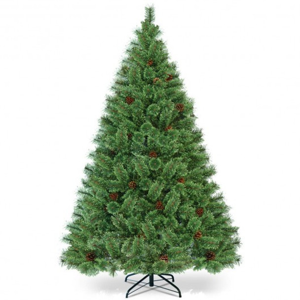 6 ft Pre-Lit PVC Artificial Carolina Pine Tree with LED Lights