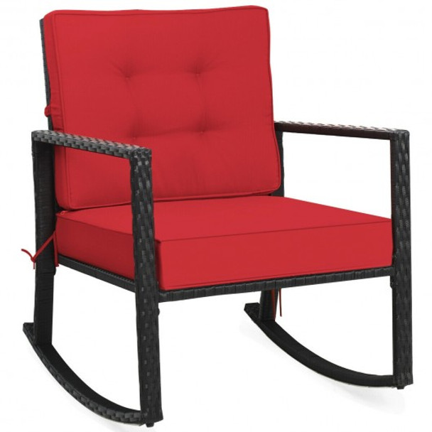 Outdoor Patio Lawn Rattan Rocker Chair