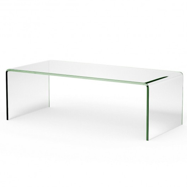 42.0" x 19.7" x 14" Tempered Glass Coffee Table - COHW66289CL