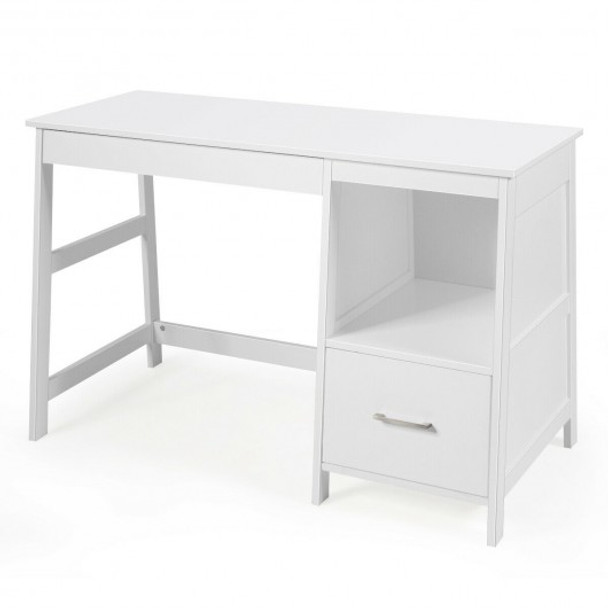 47.5" Modern Home Computer Desk with 2 Storage Drawers-White