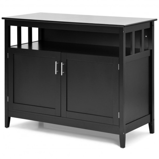 Modern Wooden Kitchen Storage Cabinet -Black