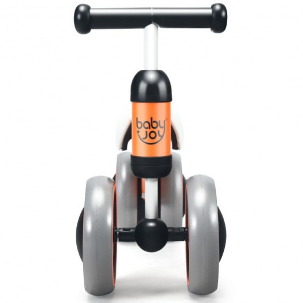 4 Wheels No-Pedal Baby Balance Bike-Orange