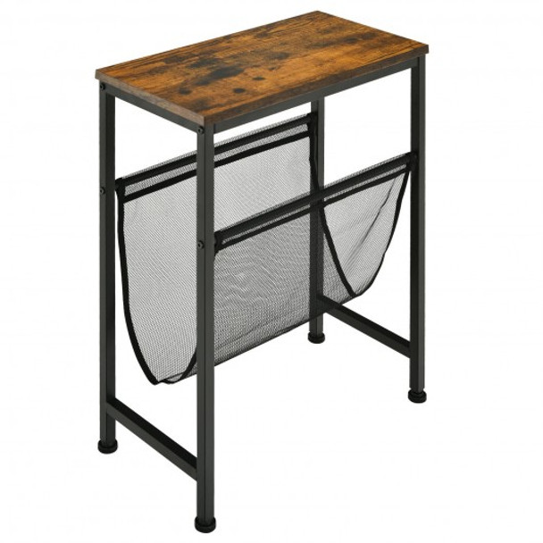 Narrow  Sling Industrial Accent Console Table