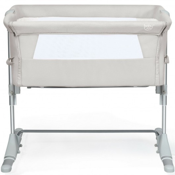 Travel Portable Baby Bed Side Sleeper  Bassinet Crib with Carrying Bag-Beige