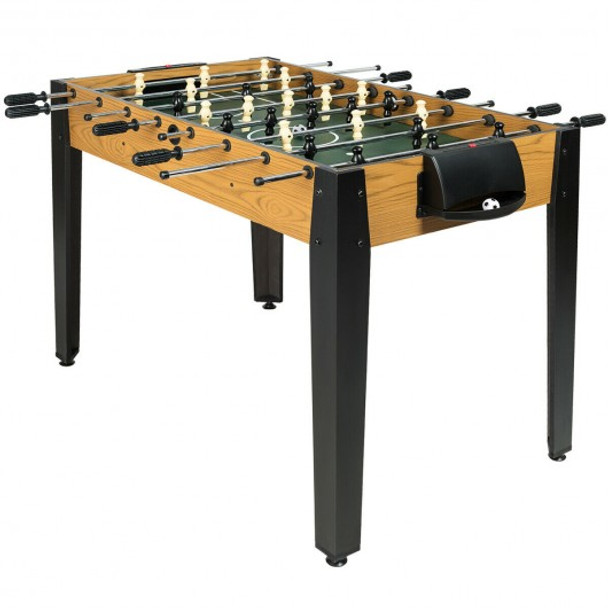 48" Competition Sized Home Recreation Wooden Foosball Table-Brown