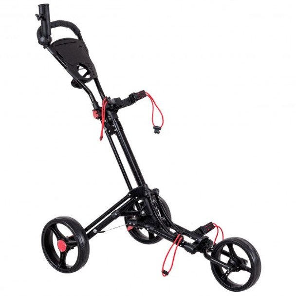 Foldable 3 Wheel Golf Pull Push Cart Trolley