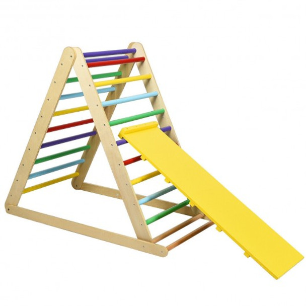 Foldable Wooden Climbing Triangle Indoor Home Climber Ladder