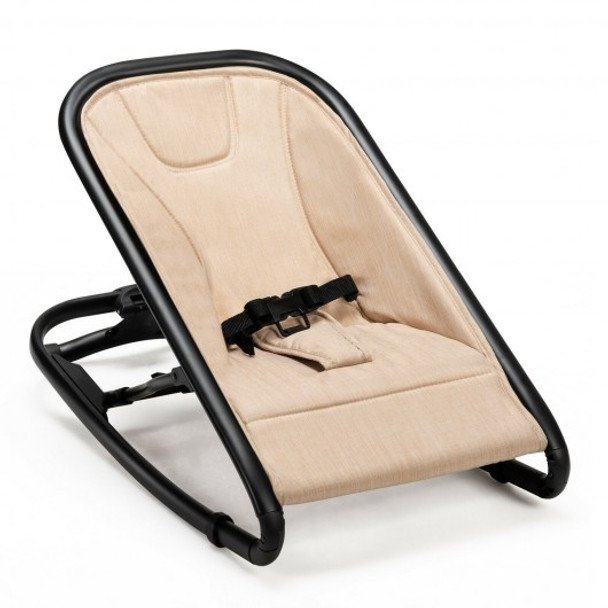 2-in-1 Adjustable Baby Bouncer and Rocker-Beige