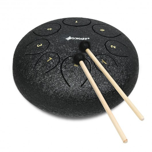 10" Steel Tongue Drum 8 Notes Handpan Drum
