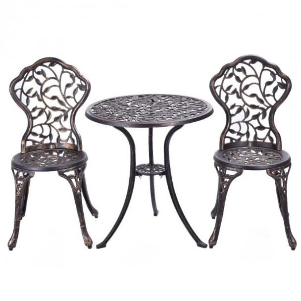 3 pcs Cast Aluminum Bistro Set