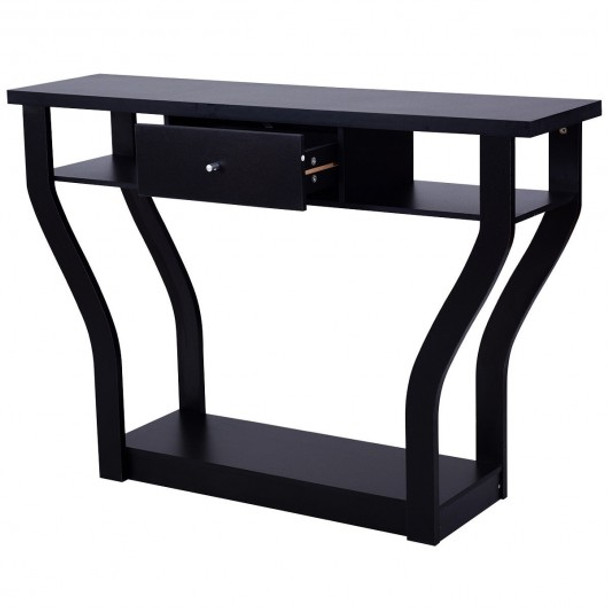 Modern Sofa Accent Table with Drawer - COHW60291DK