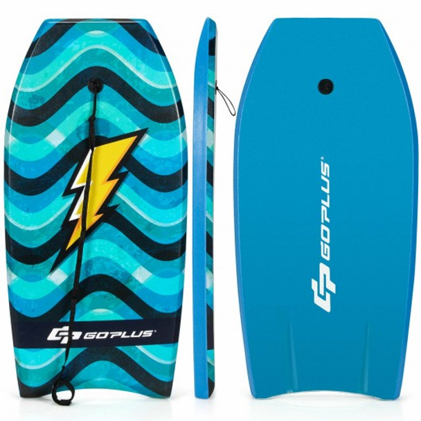 37" Lightweight Bodyboard with Wrist Leash for Kids and Adults-M