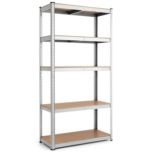 35.5" x 71" Adjustable 5-Layer 2000 lbs Capacity Tool Shelf -Silver