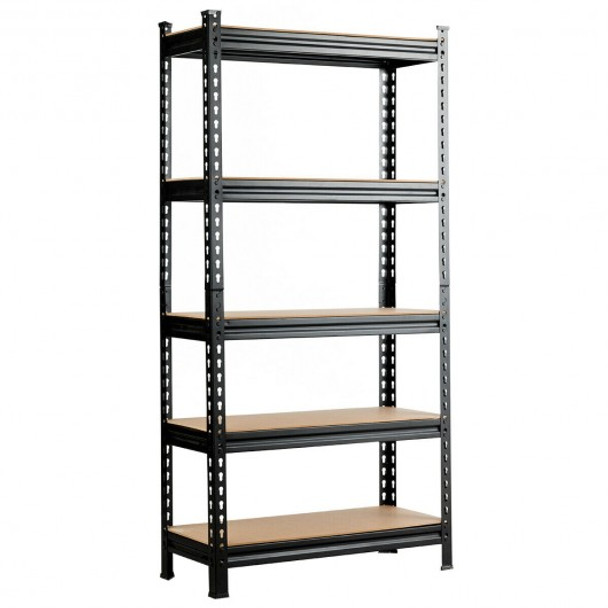 5-Tier Steel Shelving Unit Storage Shelves Heavy Duty Storage Rack - COTL35150BK