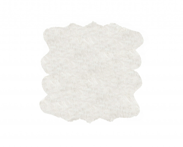 72" x 72" x 1.5" Off White Octo Faux Sheepskin - Area Rug