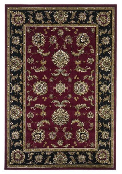 1' x 2' Red or Black Medieval Inspired Area Rug