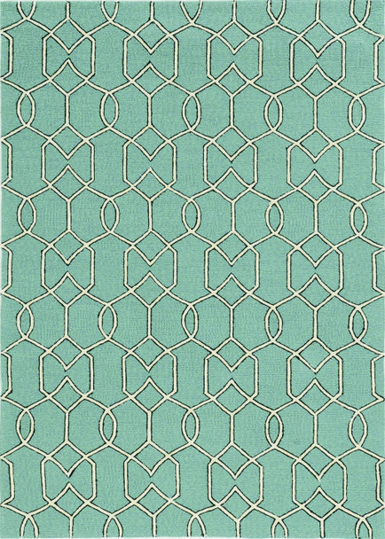 3' x 5' Spa Trellis and Diamond UV Treated Area Rug