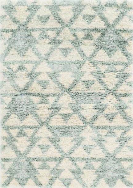 4' x 6' Ivory or Grey Geometric Triangles Area Rug