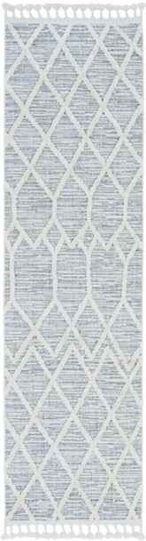 9'x13' Ivory Grey Machine Woven Geometric Indoor Area Rug