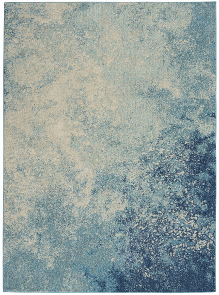 4 x 6 Light Blue and Ivory Abstract Sky Area Rug