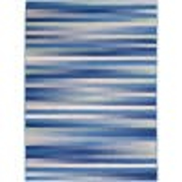 4 x 6 Blue and Ivory Halftone Stripe Area Rug