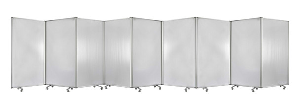 318" x 1" x 71" Clear Metal 9 Panel Resilient Screen