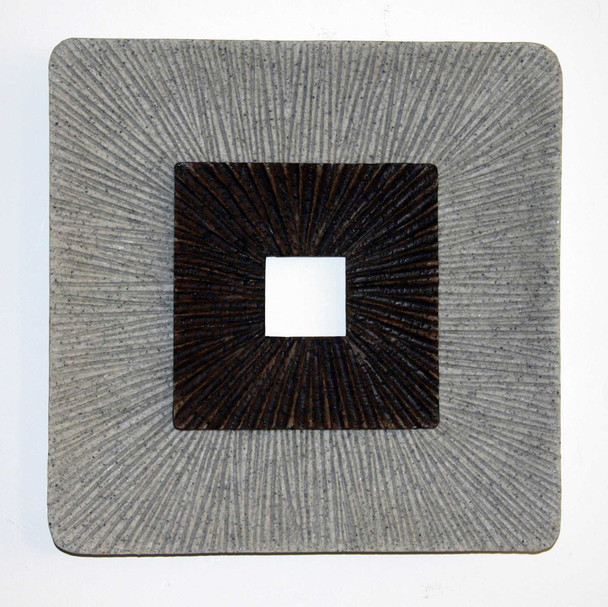 Modern Brown and Gray Ribbed Square Wall Art Modern Brown and Gray Ribbed Square Wall Art
