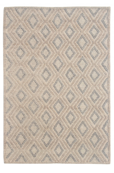 6 x 9 Tan Gray Diamond Lattice Modern Area Rug