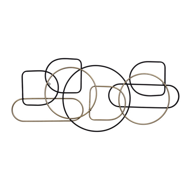 Black and Gold Metal Wire Design Wall Decor
