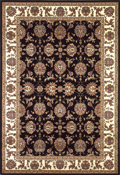 2'x3' Black Ivory Machine Woven Floral Traditional Indoor Accent Rug - 353263