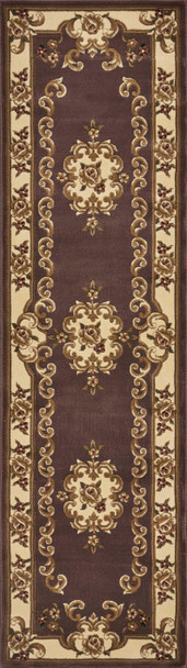 2' x 8' Plum or Ivory Medallion Runner Rug