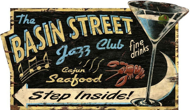 Vintage Cajun Jazz Club Wall Decor