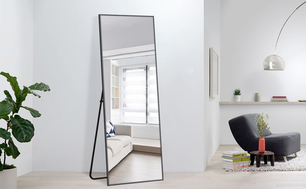 Freestanding Black Full-length Mirror