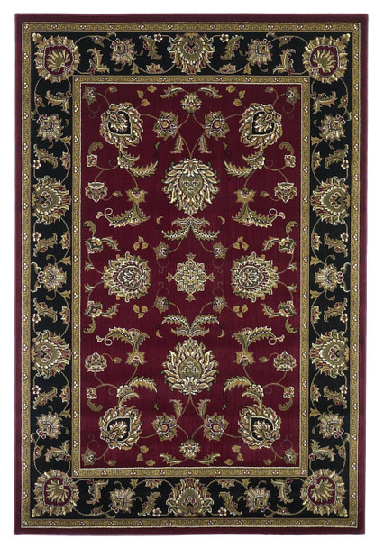 9' x 13' Polypropylene Red or Black Area Rug