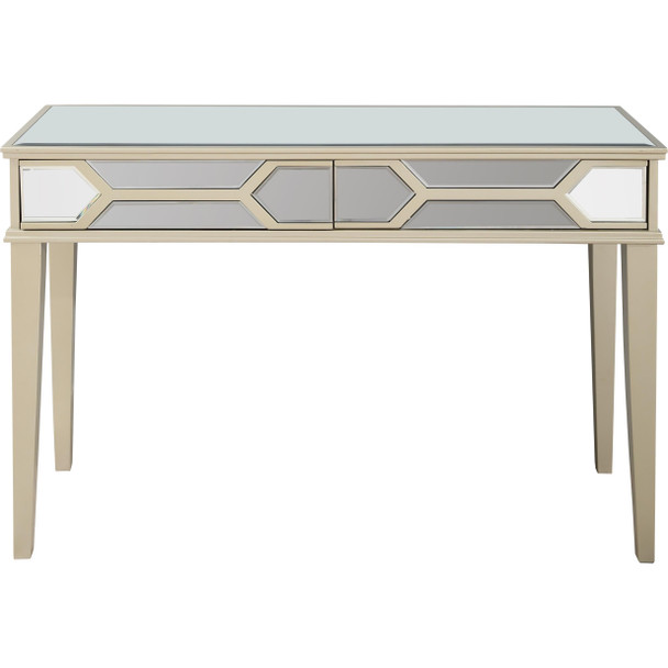 Antiqued Silver Console Table